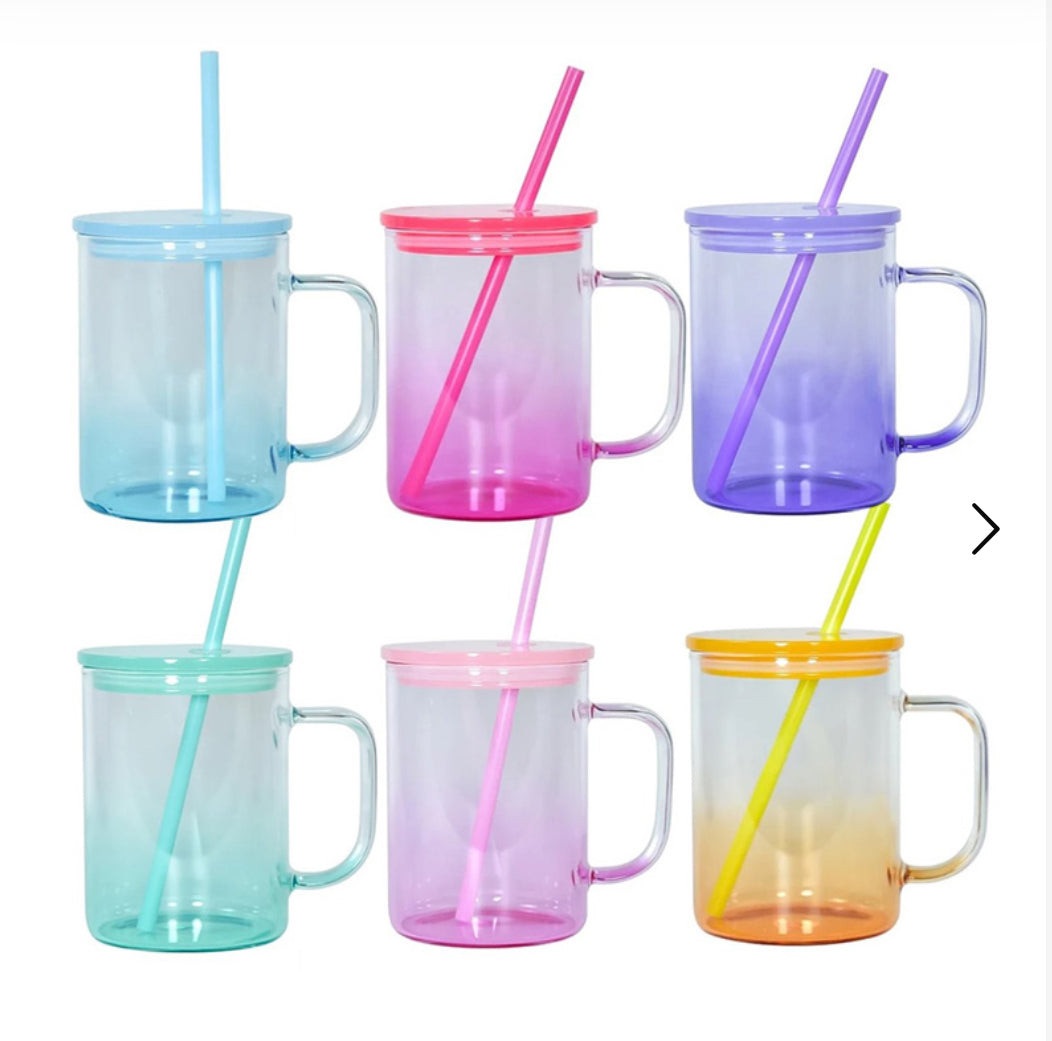 17oz Glass Ombré Mug